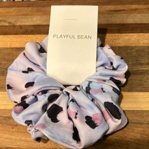 Playful Bean Handmade Scrunchie Women Kids Kids Purple Leopard Cheetah Print
